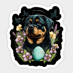 Rottweiler happy easter day Sticker